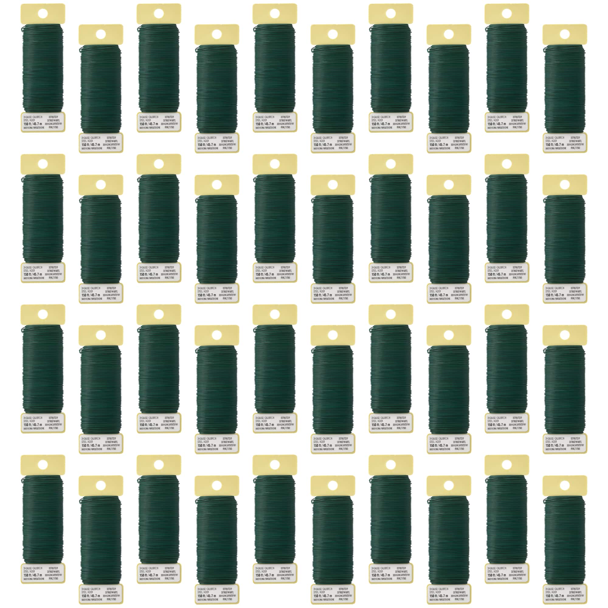 40 Pack: 24 Gauge Green Floral Paddle Wire by Ashland®